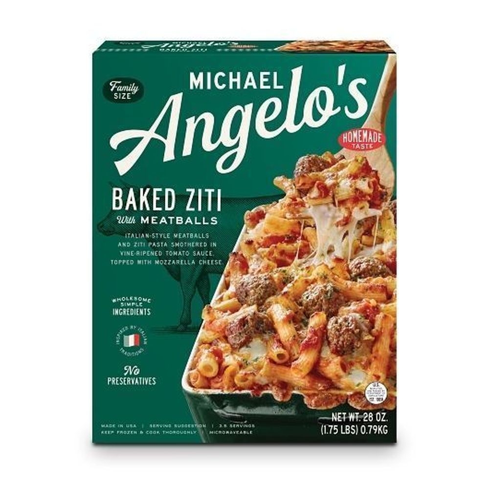 Michael Angelos Baked Ziti with Meatballs, 28 Ounce -- 6 per case