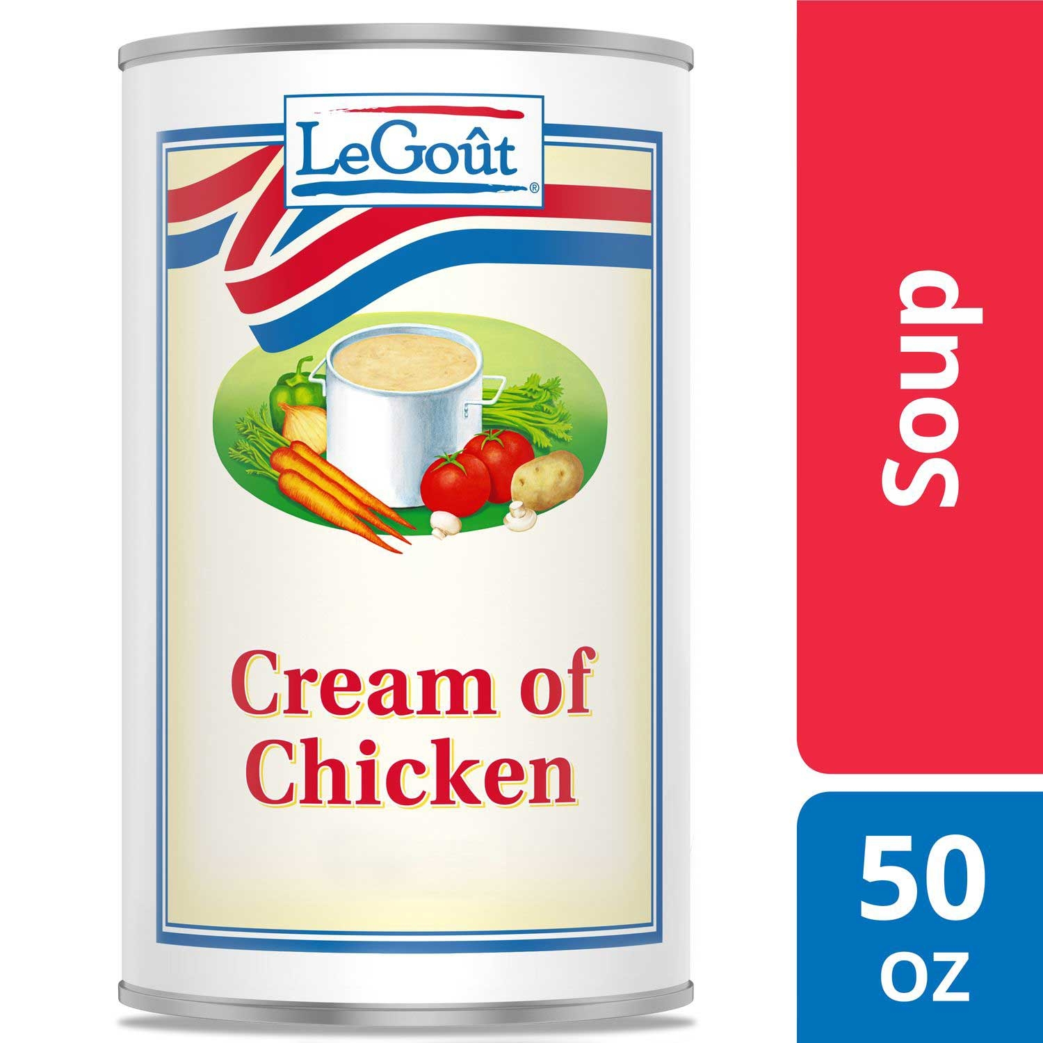 LeGout Cream of Chicken Condensed Canned Soup, 50 ounce -- 12 per case