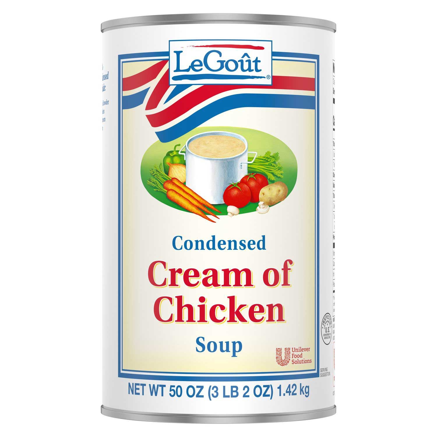 LeGout Cream of Chicken Condensed Canned Soup, 50 ounce -- 12 per case