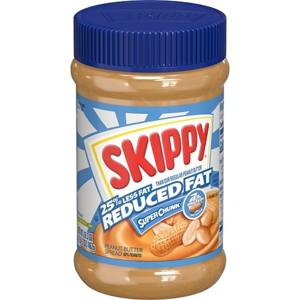 Skippy Reduced Fat Chunky Peanut Butter, 16.3 Ounce -- 12 per case