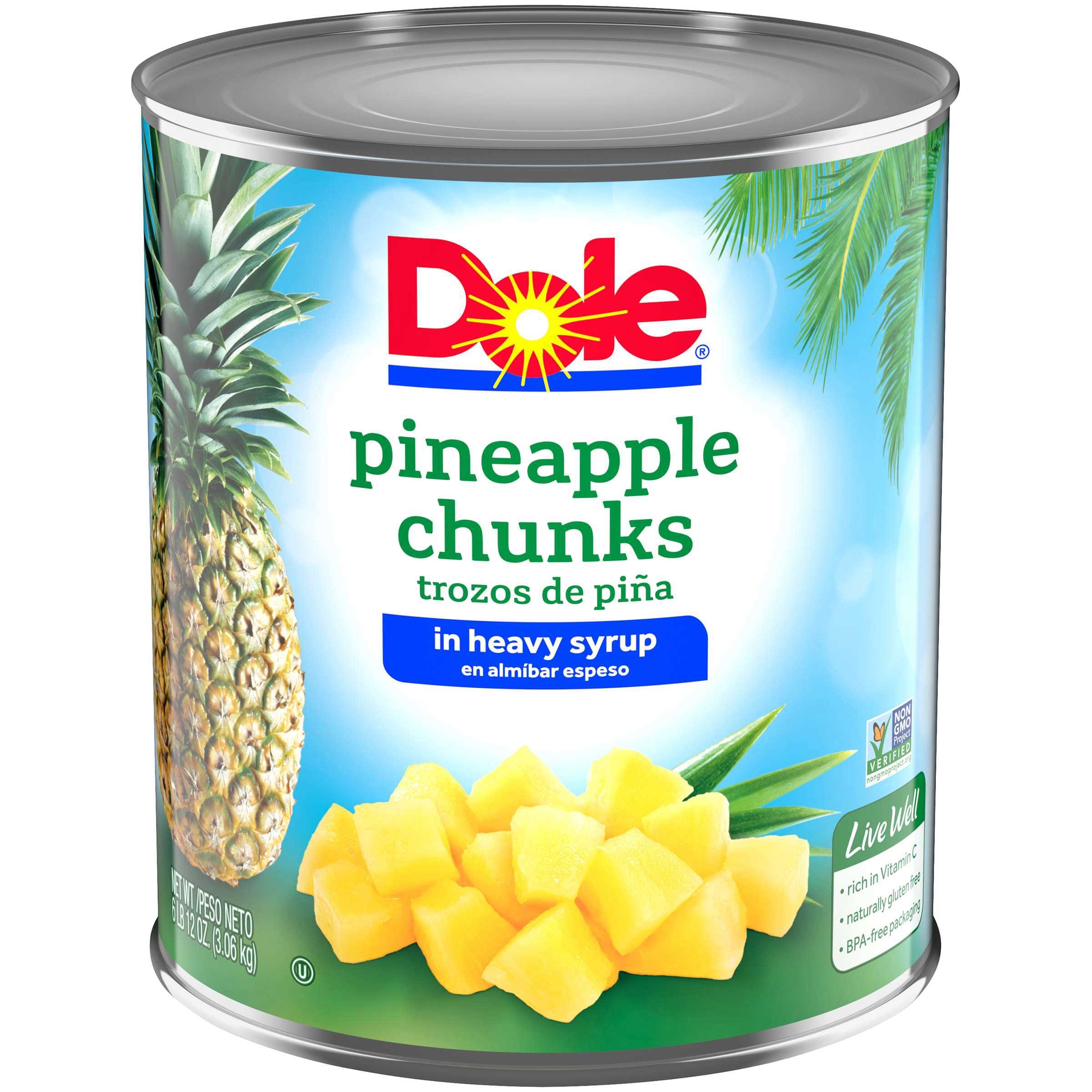 Dole Pineapple Fancy Chunks In Heavy Syrup, 106 Ounce -- 6 per case.