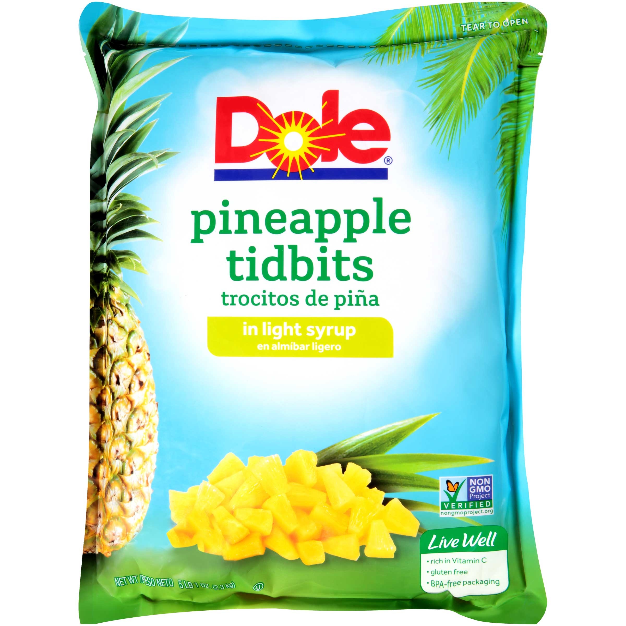 Dole Pineapple Tidbit, 81 Ounce -- 6 per case.