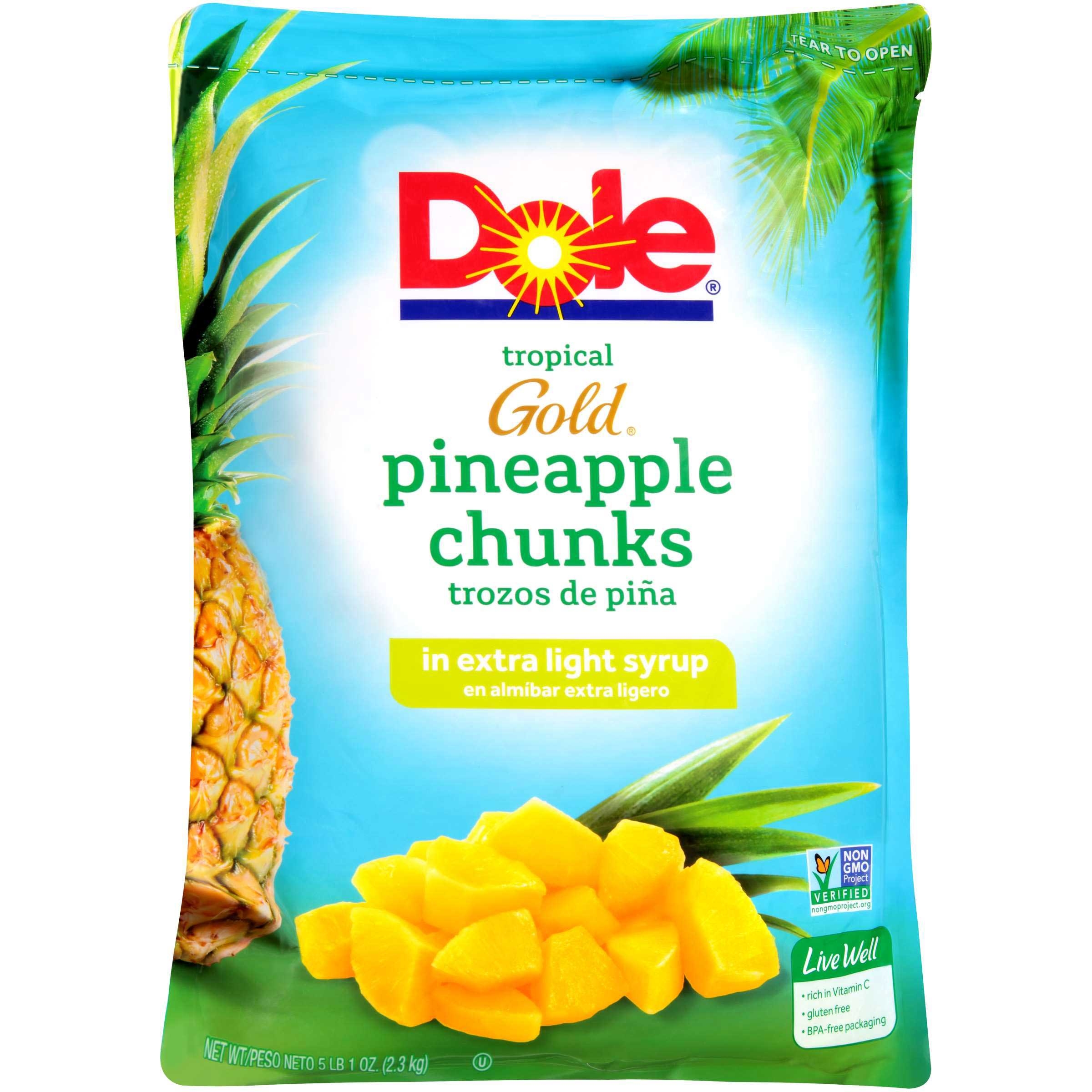 Dole Pineapple Chunks Fancy In Extra Light Syrup, 81.12 Ounce -- 6 per case.