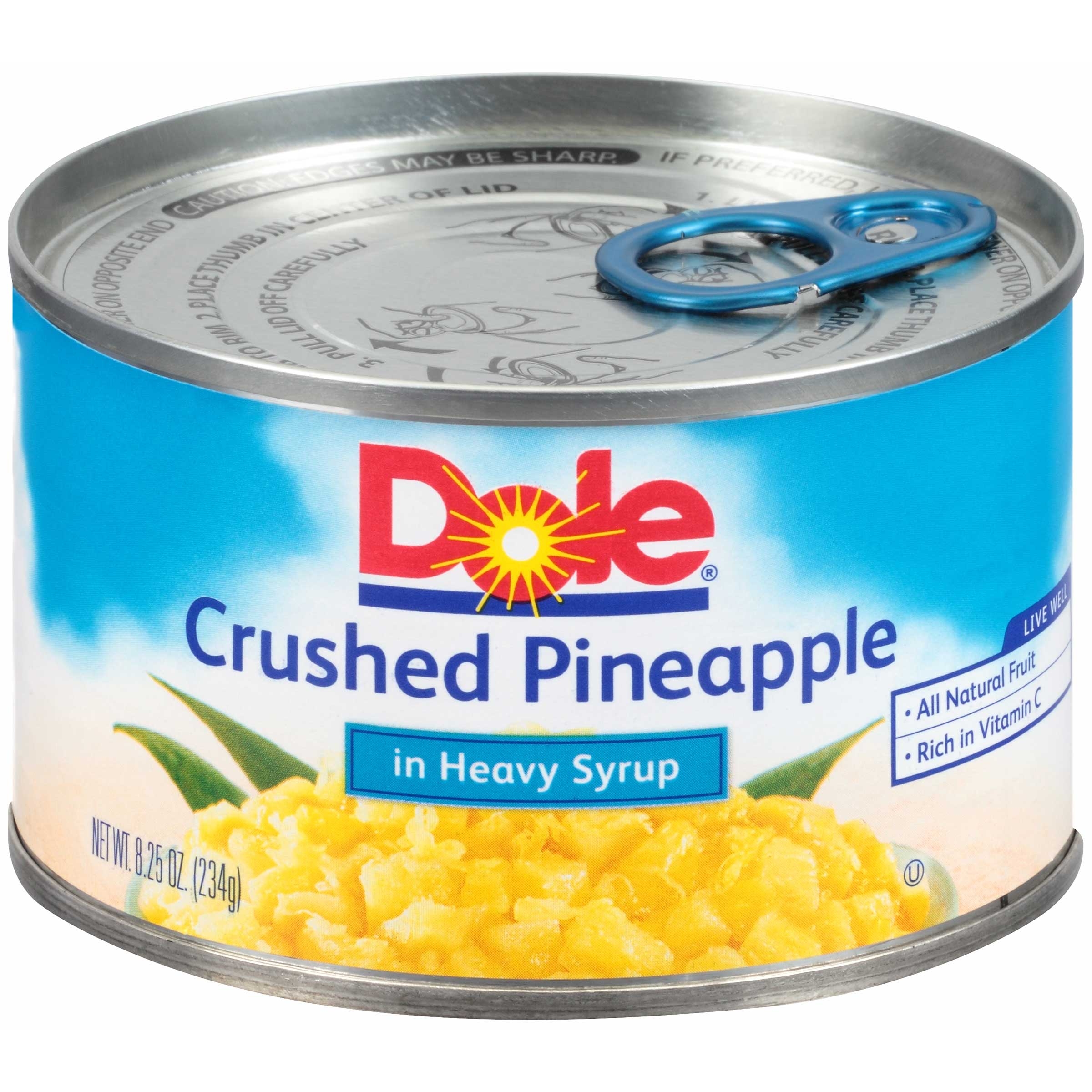 Dole Crushed Pineapple in Syrup, 8.249 Ounce -- 12 per case.