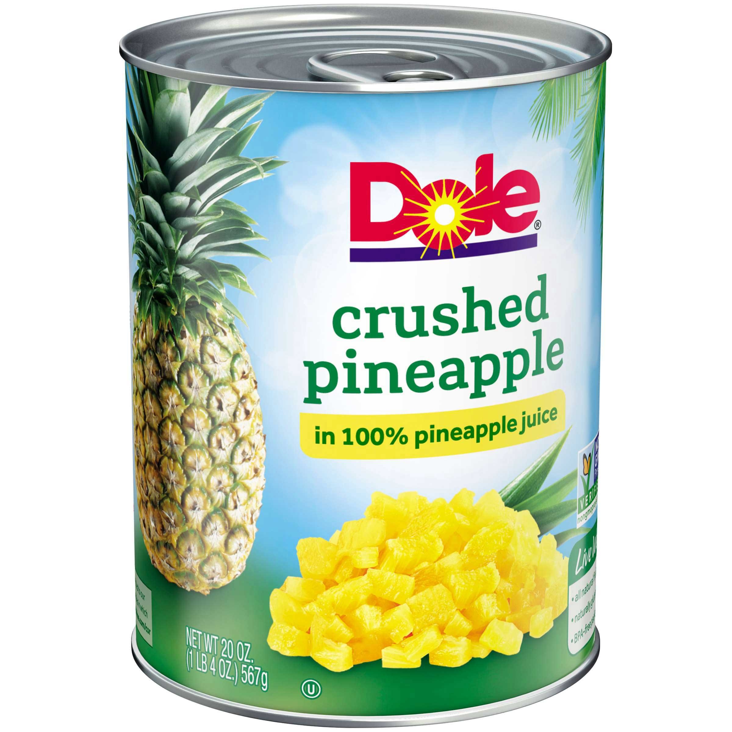 Dole Crushed Pineapple in Juice, 20 Ounce -- 12 per case.