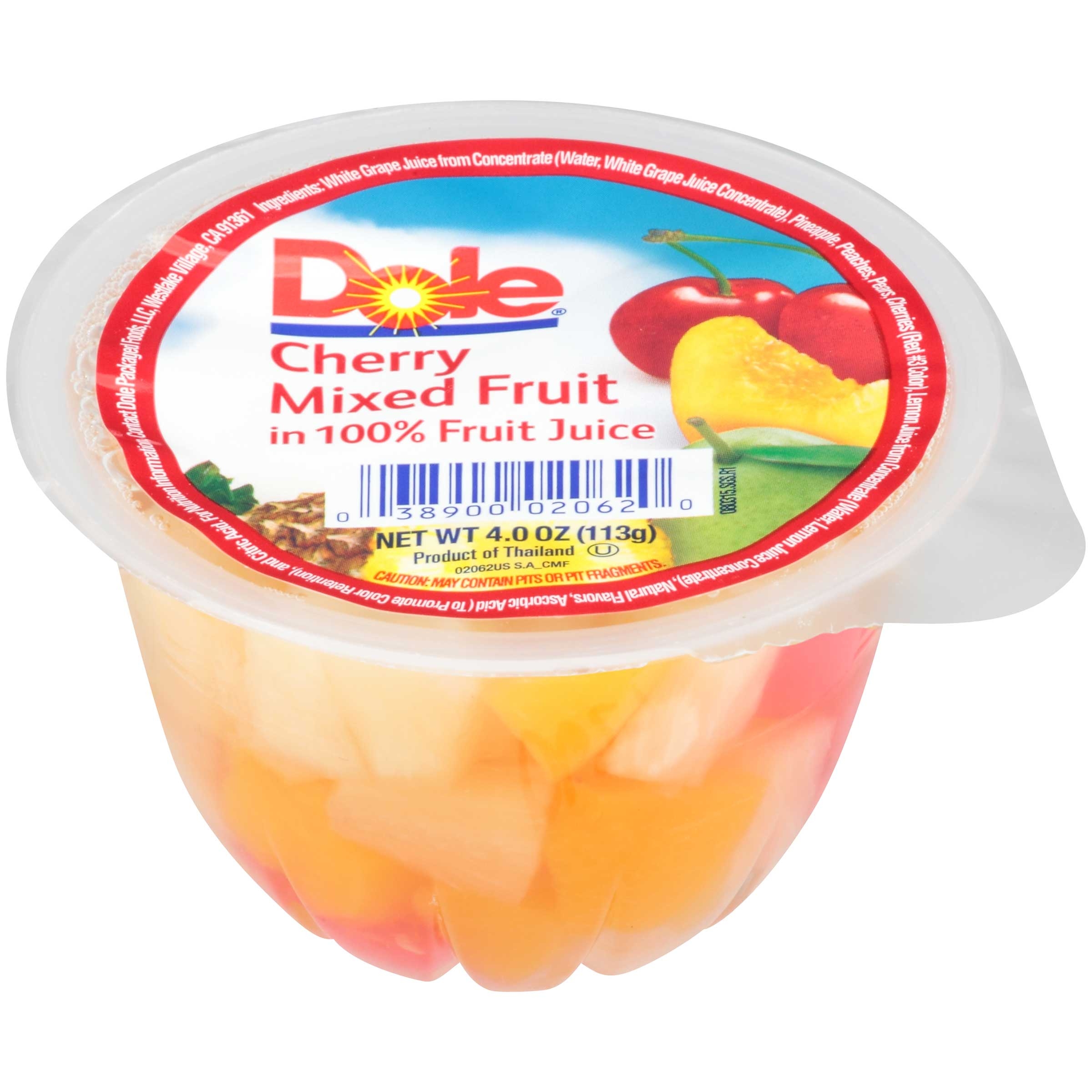 Dole Mixed Cherry Fruit in Juice, 4 Ounce -- 36 per case.