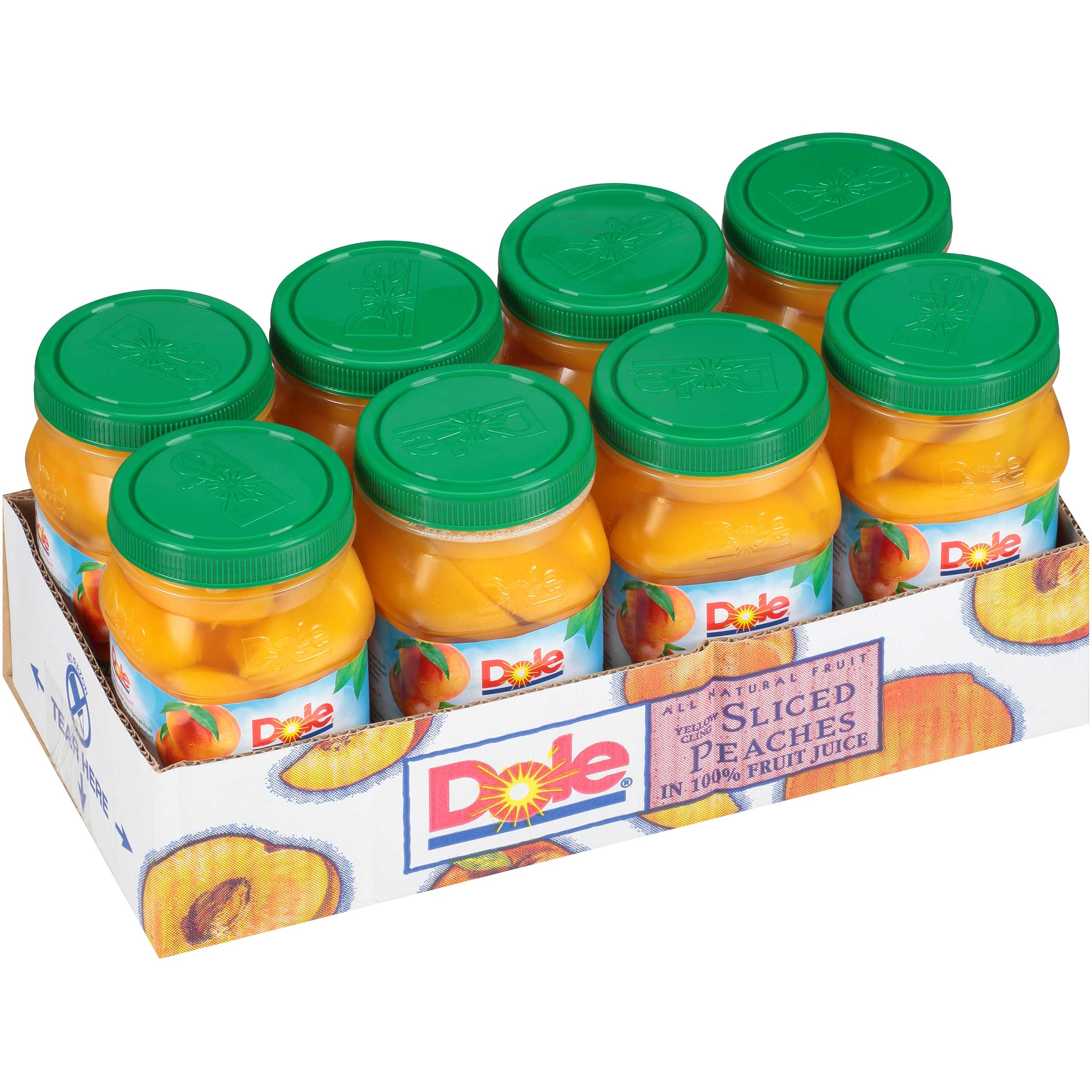 Dole Sliced Peaches In Fruit Juice, 23.5 Ounce Jar -- 8 per case.