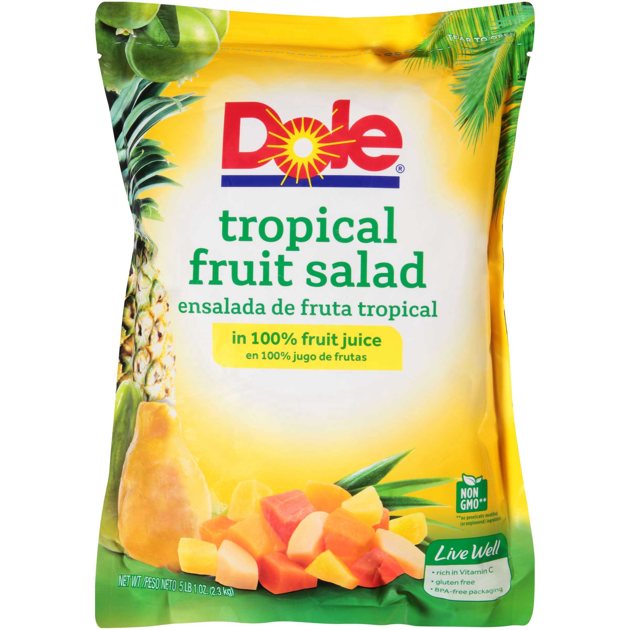 Dole Tropical Fruit Salad in Juice, 81 Ounce -- 6 per case.