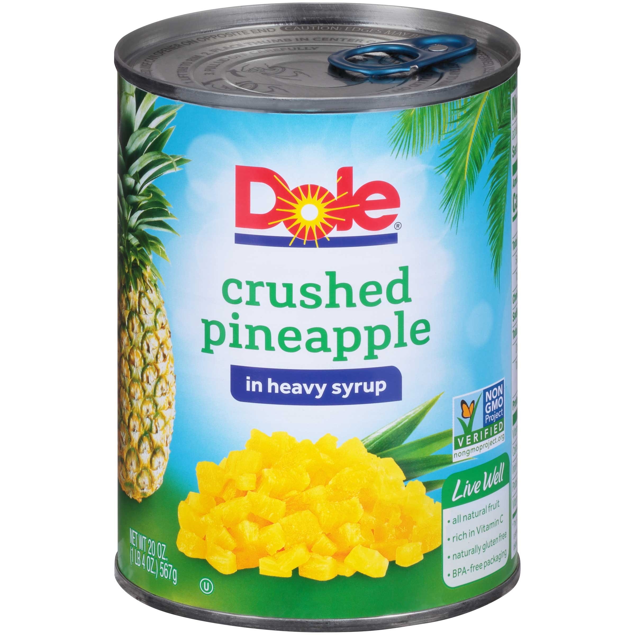 Dole Crushed Pineapple in Syrup, 20 Ounce -- 12 per case.