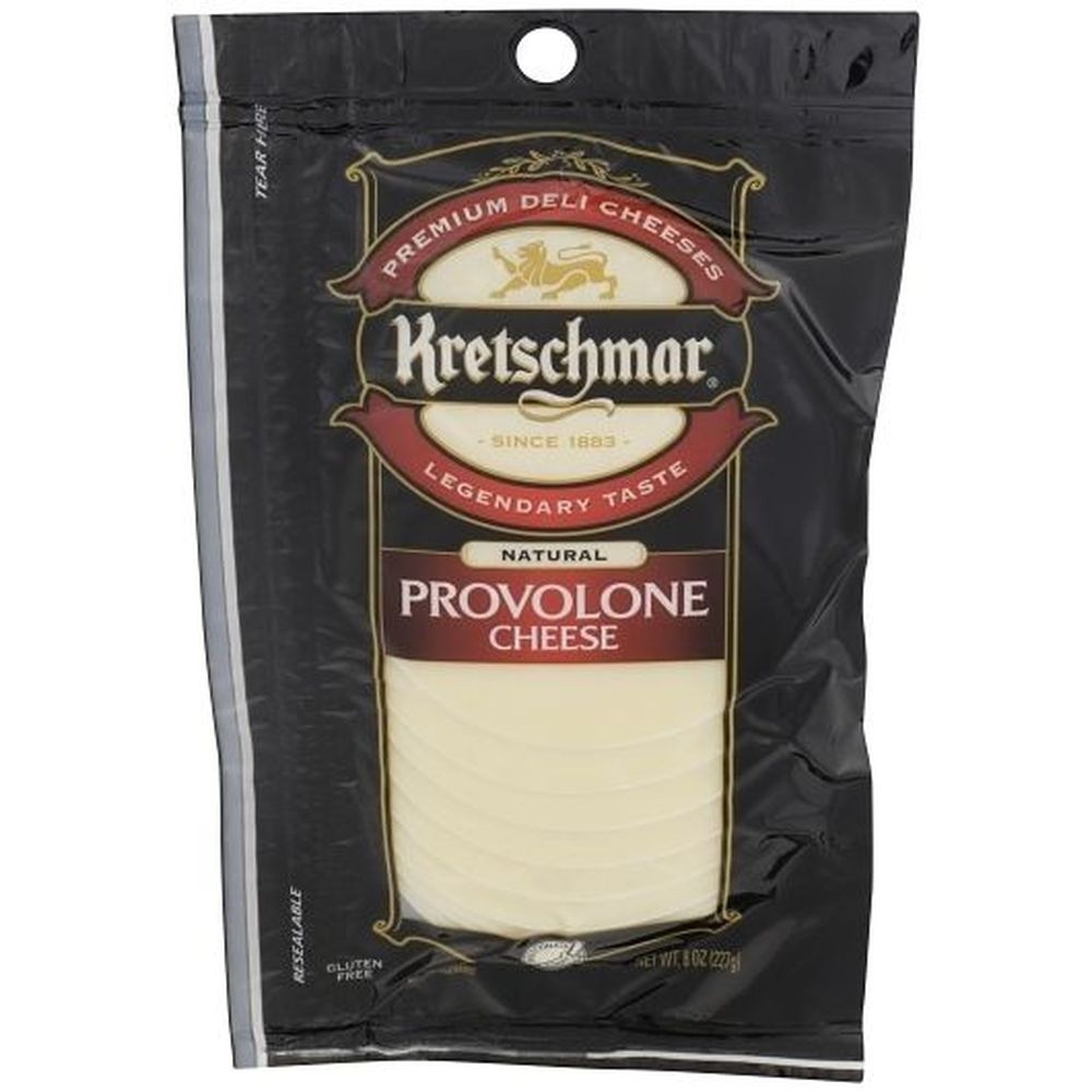 Kretschmar Sliced Provolone Cheese, 8 Ounce - 12 per case