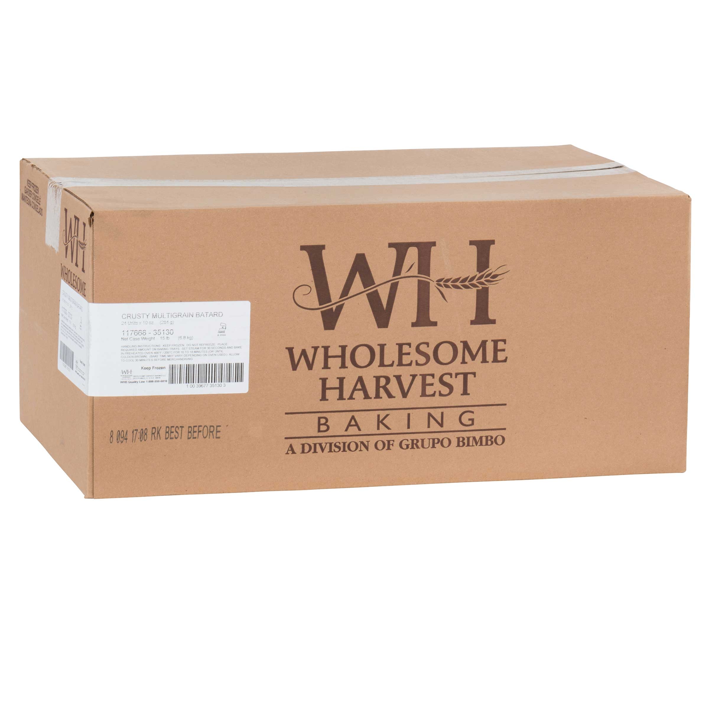 Maple Leaf Bakery All Natural Multigrain Batard -- 24 per case.