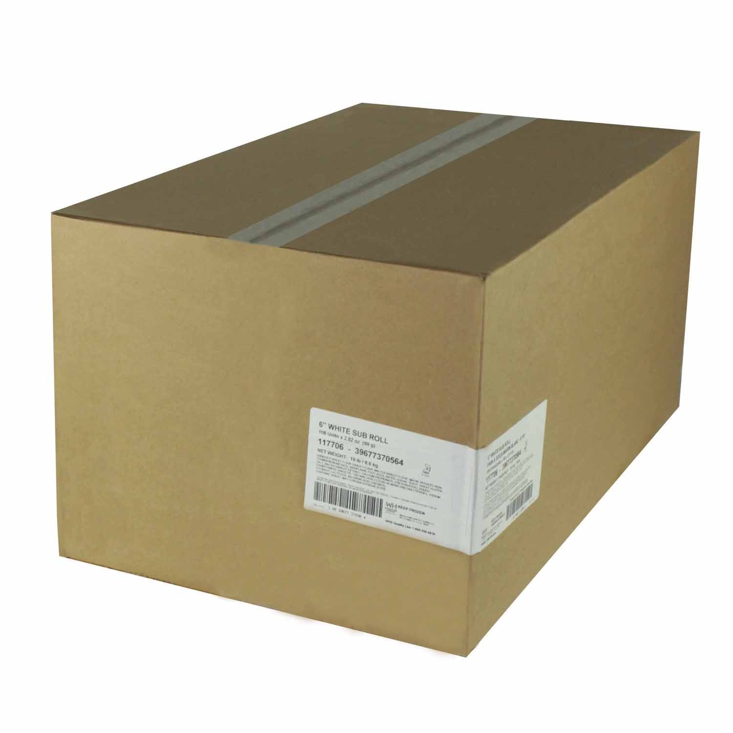 Wholesome Harvest White Sub Roll, 6 count per pack -- 18 per case.