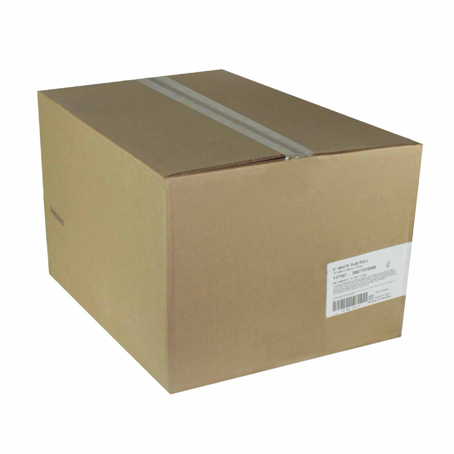 Wholesome Harvest White Sub Roll, 8 inch -- 72 per case.