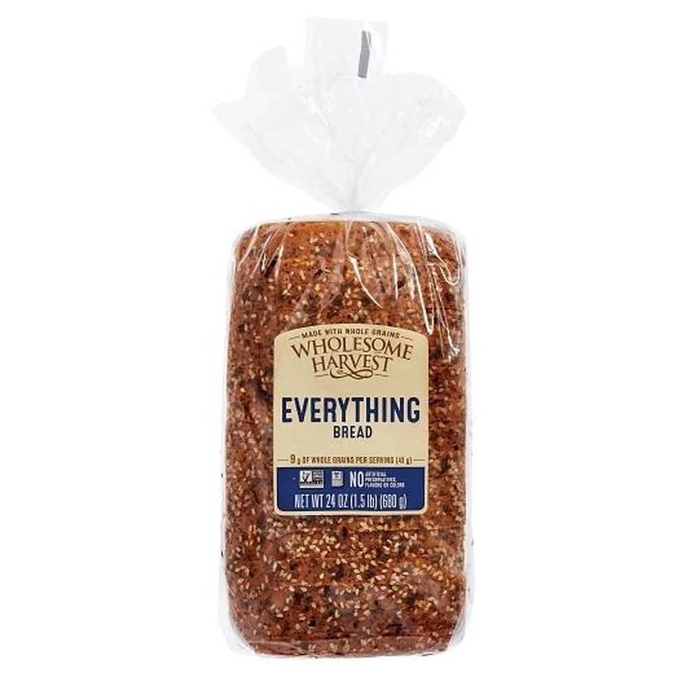 Wholesome Harvest Thaw and Sell Sliced Everything Sandwich Bread, 24 Ounce -- 12 per case