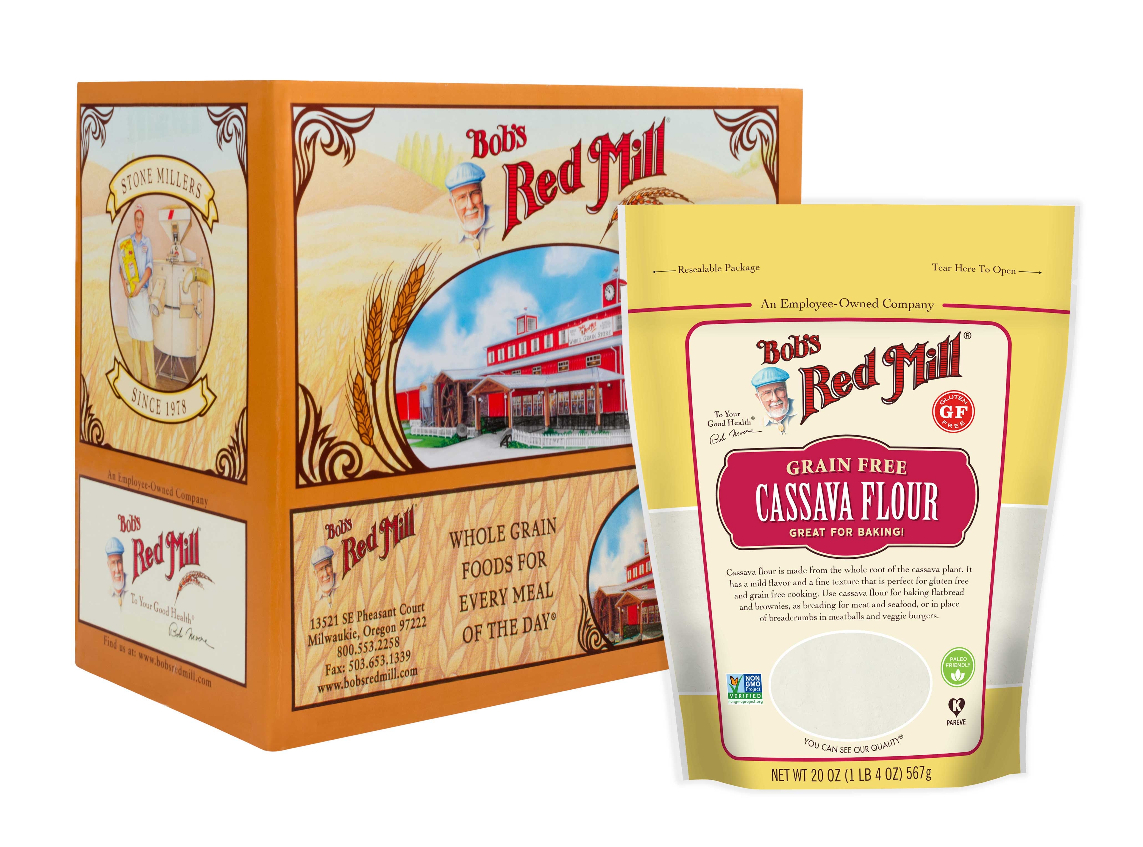 Bobs Red Mill Cassava Flour, 20 Ounce -- 4 per case.