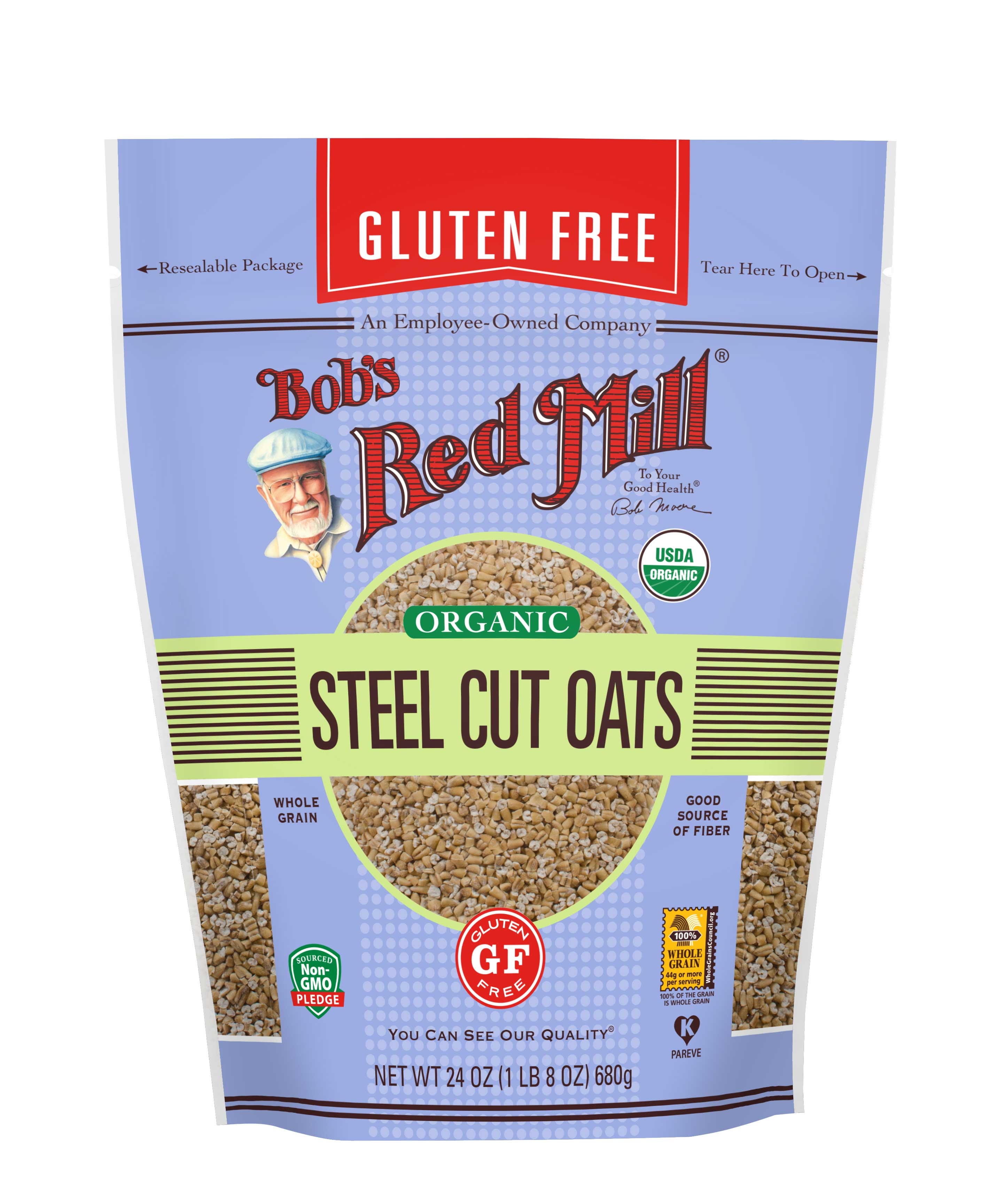Bobs Red Mill Gluten Free Organic Steel Cut Oats, 24 Ounce -- 4 per case.