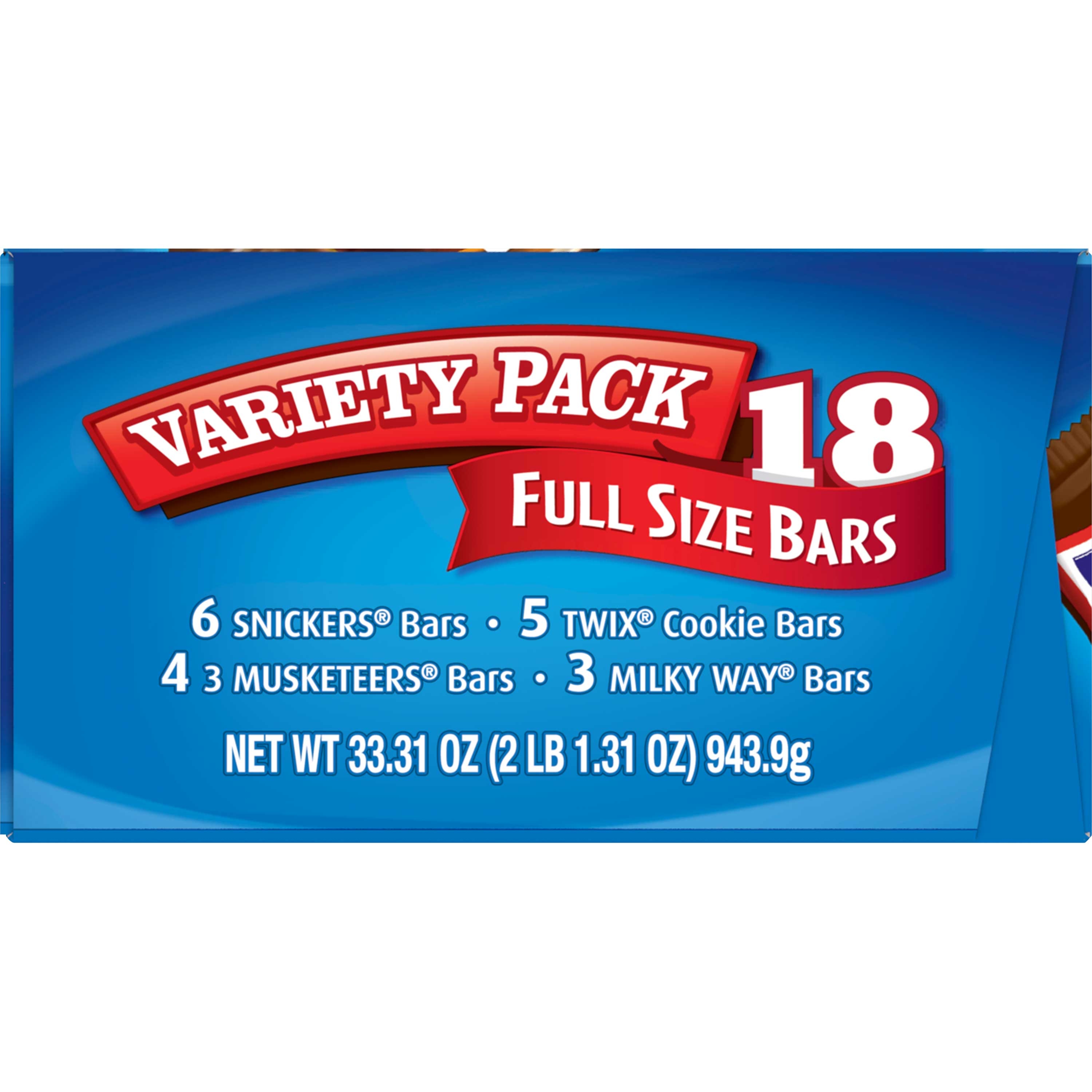 Mars Single Chocolate Candy - Variety Pack, 33.31 Ounce -- 10 per case.