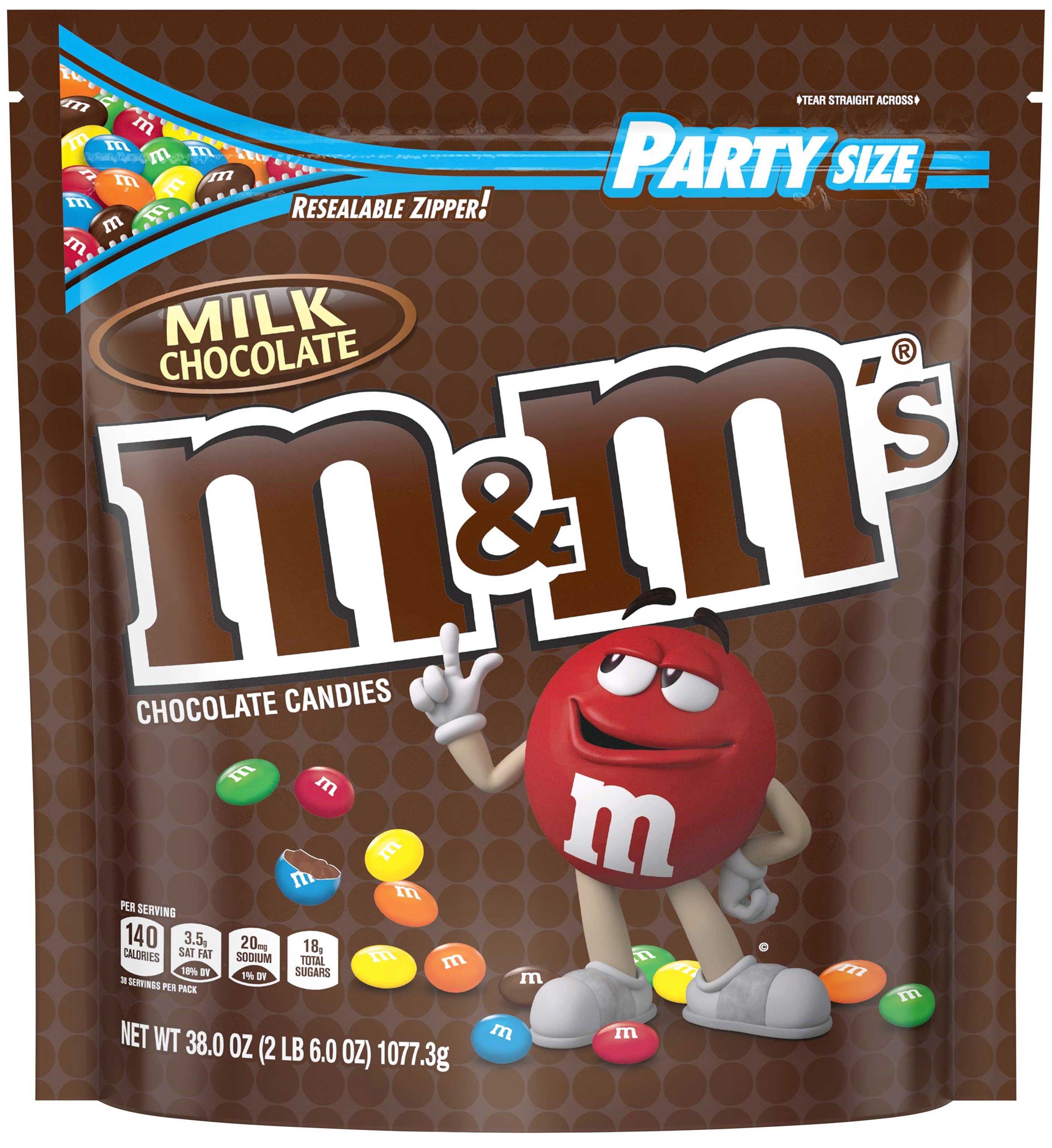 M and Ms Milk Chocolate Candy - XL Stand Up Pouch, 38 Ounce -- 6 per case