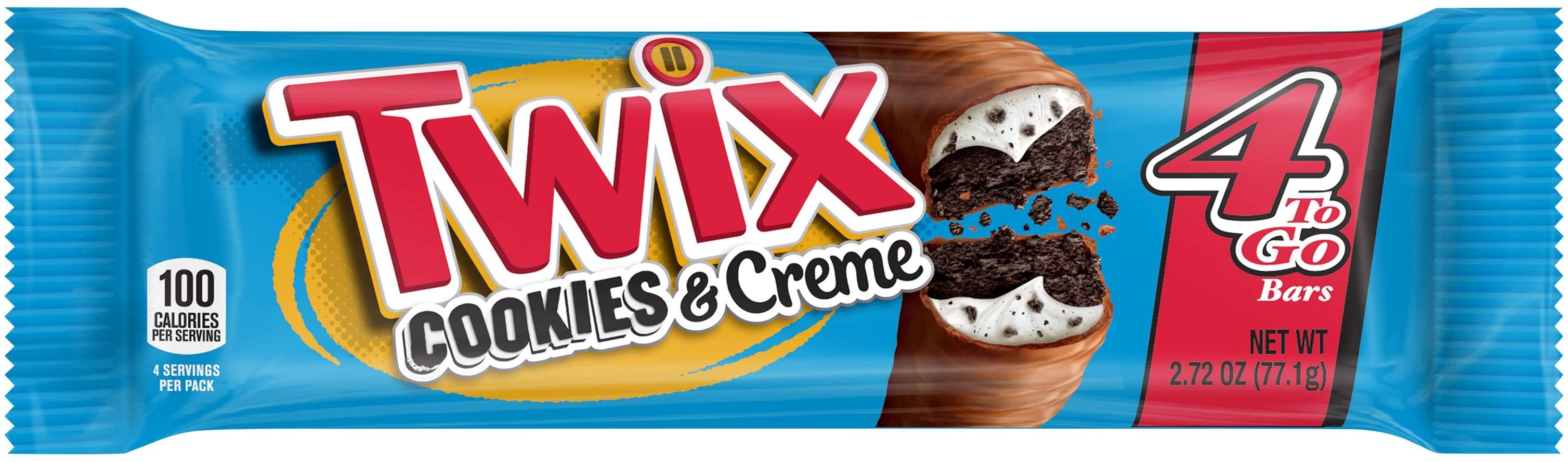 Twix Cookies and Creme Share Size 4 To Go Bar, 20 count per pack -- 6 per case