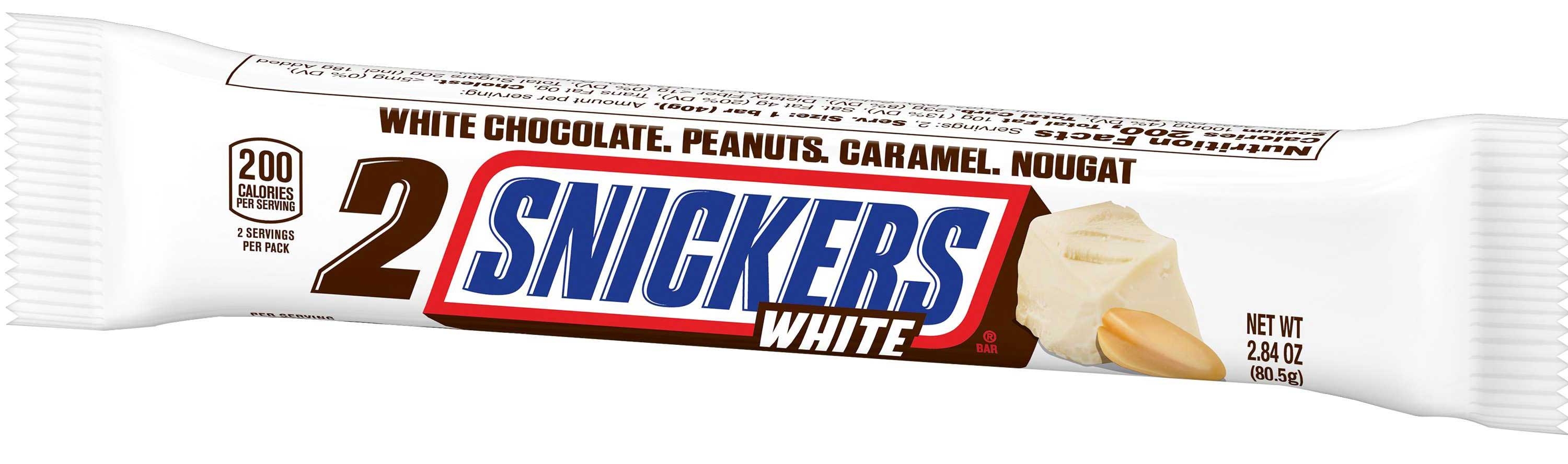 Snickers White Chocolate Bar - Share Size, 2.84 Ounce -- 144 per case