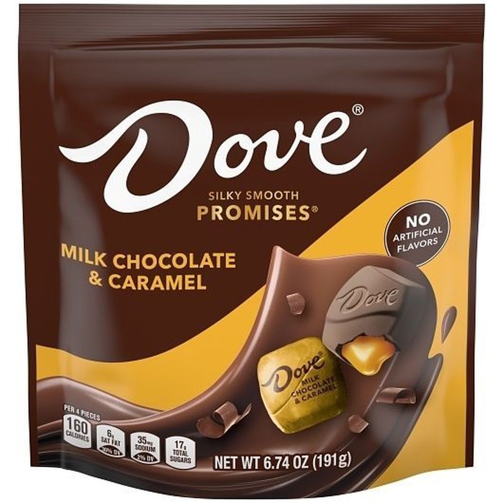 Dove Promises Milk Chocolate and Caramel - Stand Up Pouch, 6.74 Ounce -- 8 per case