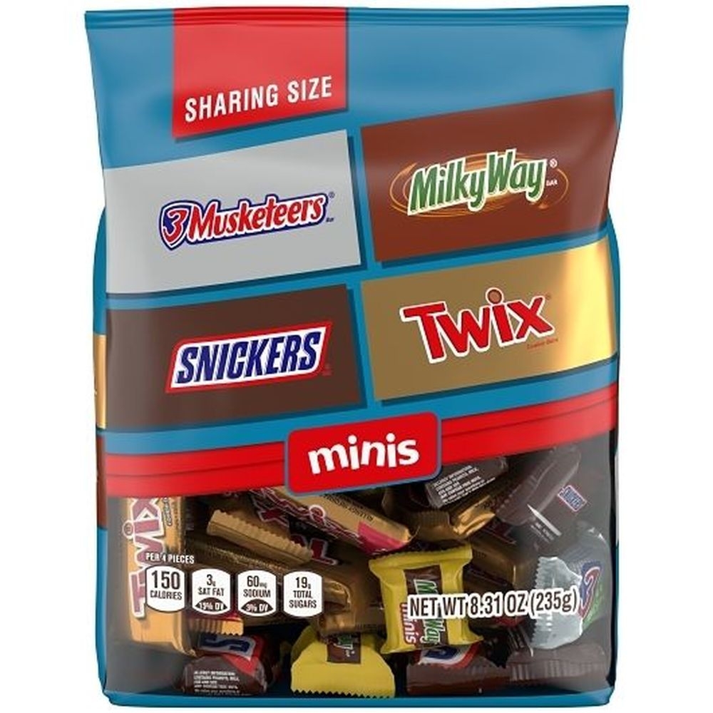 Mixed Variety Miniatures Chocolate Candy, 8.31 Ounce Stand Up Pouch -- 8 per case