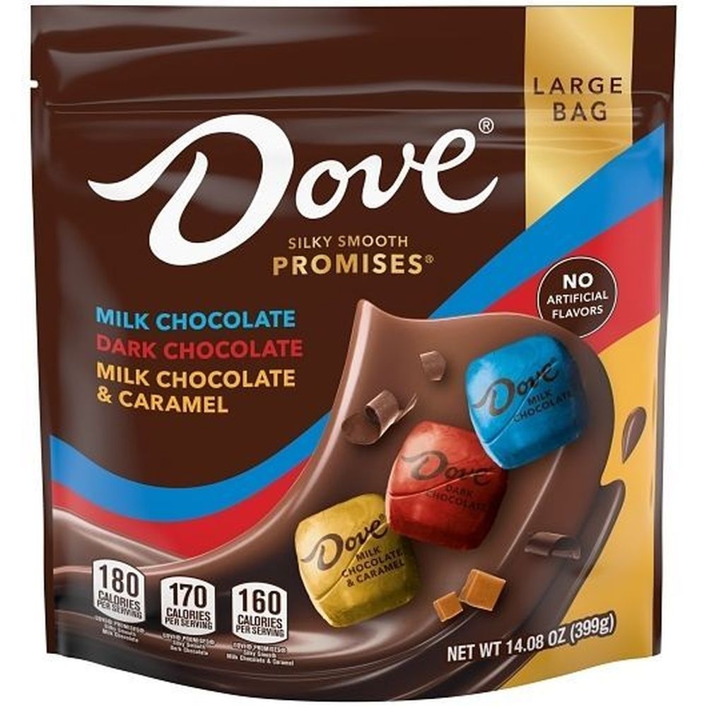 Dove Mixed Chocolate - Variety Bag Stand Up Pouch, 14.08 Ounce -- 8 per case