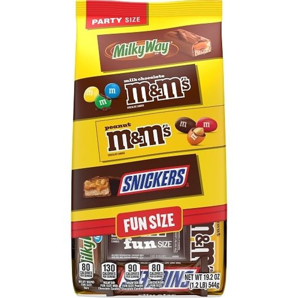 Mixed Variety Funsize Chocolate Candy, 19.2 Ounce Stand Up Pouch -- 6 per case