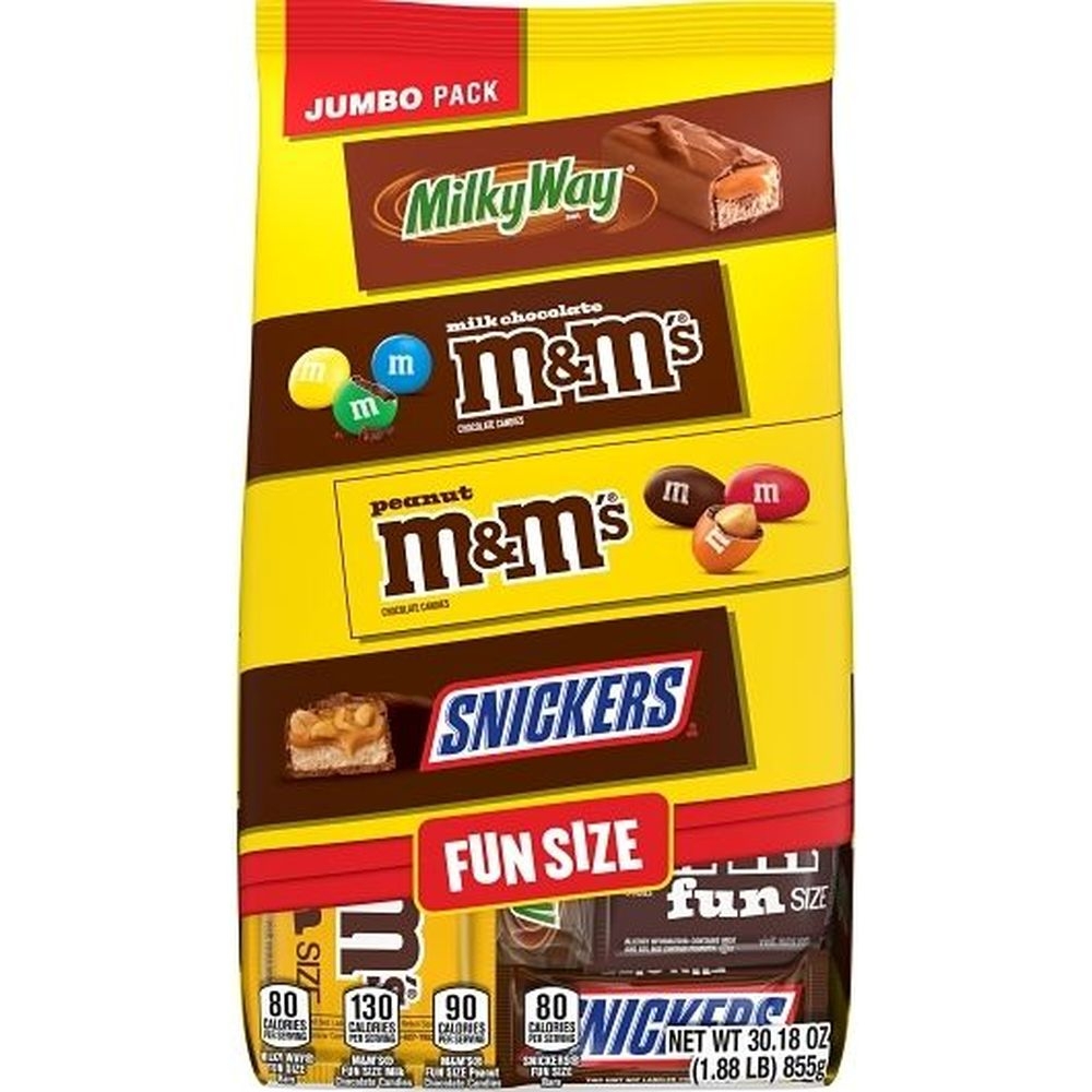 Mixed Variety Funsize Chocolate Candy - Jumbo Pack, 30.18 Ounce Stand Up Pouch -- 4 per case