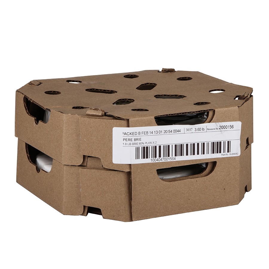 Pere Plain 60 Percent Brie Cheese, 1.8 Pound -- 2 per case.