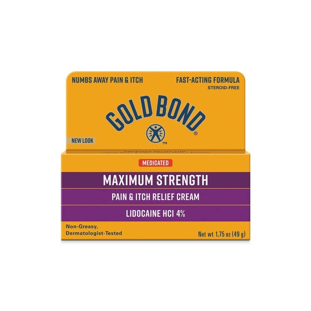 Gold Bond Medicated Maximum Strength Pain and Itch Relief Cream, 1.75 Ounce -- 12 per case