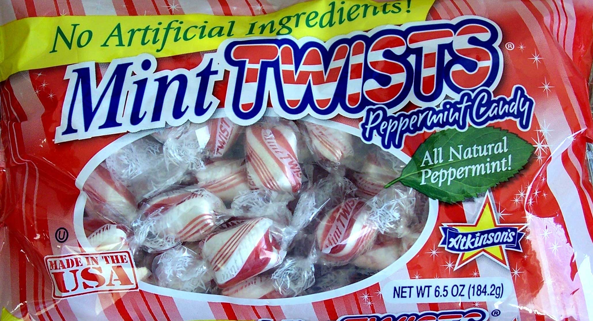 Mint Twists - Peppermint Candy, 6.5 Ounce Bag -- 24 per case