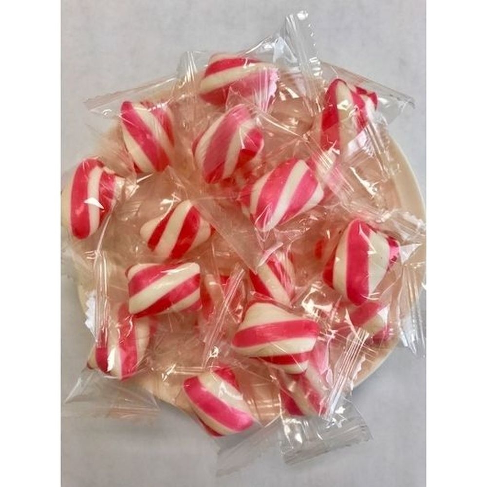 Mint Twists Mauve and White Candy, 25 Pound