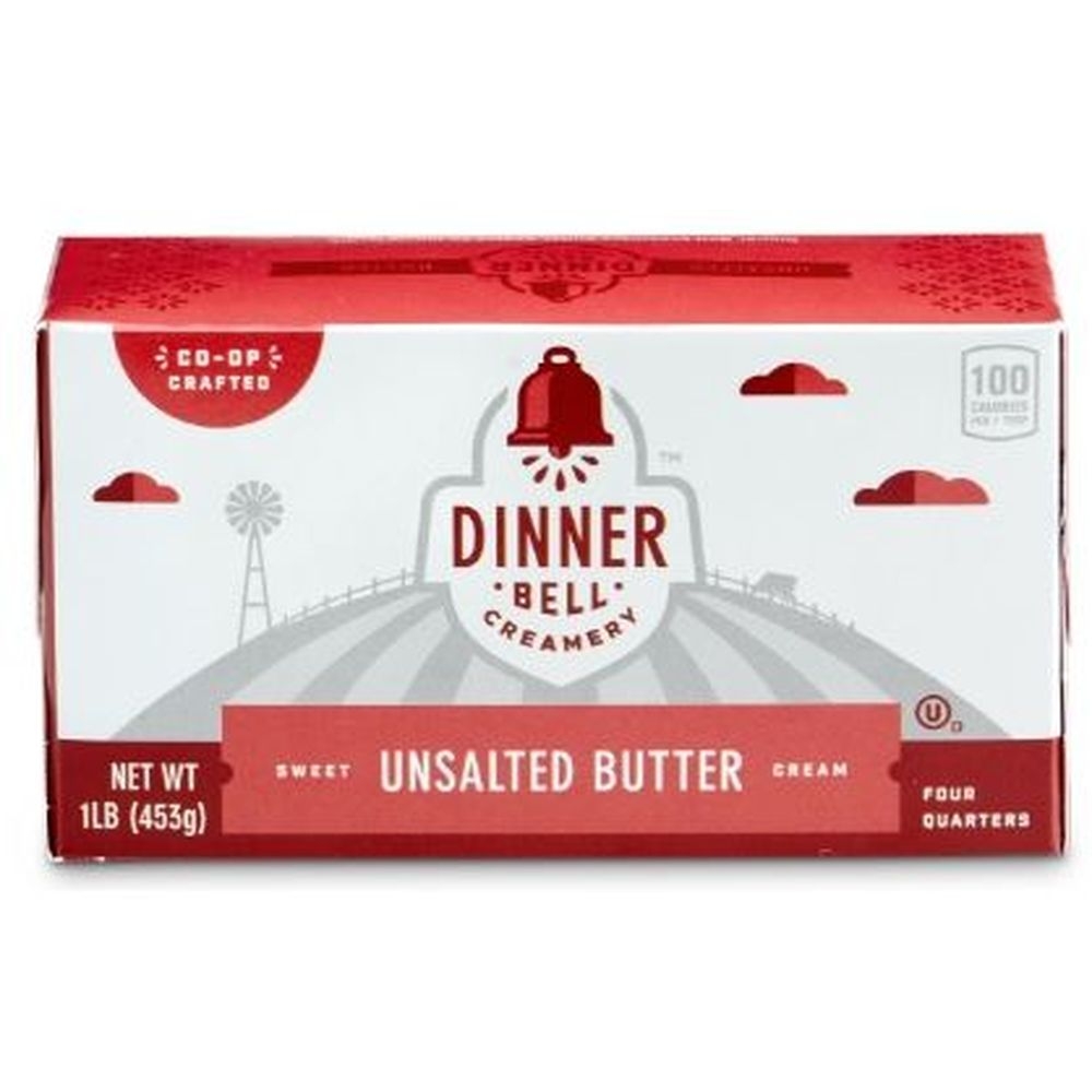 Dinner Bell Creamery Unsalted Butter, 1 Pound - 36 per case