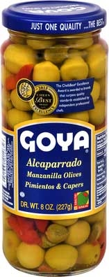 Goya Alcaparrado Manzanilla Olives, Pimientos, and Capers,  8 Ounce -- 24 per case