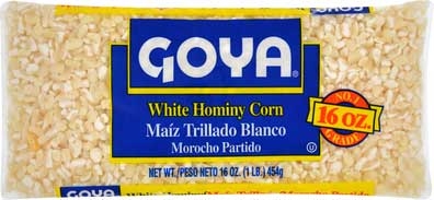 Goya Dry White Hominy -  16 oz. bag, 24 bags per case