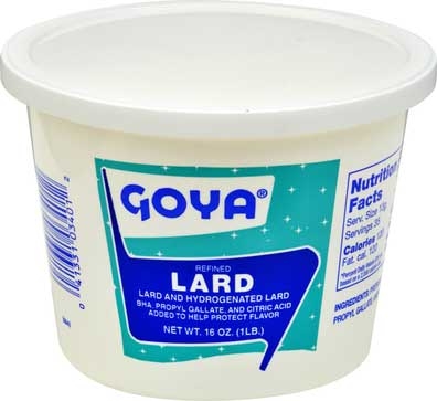 Goya Manteca Lard, 16 Ounce -- 24 per case.
