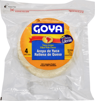 Goya Yucca Arepas Filled with Cheese, 12.4 Ounce -- 12 per case