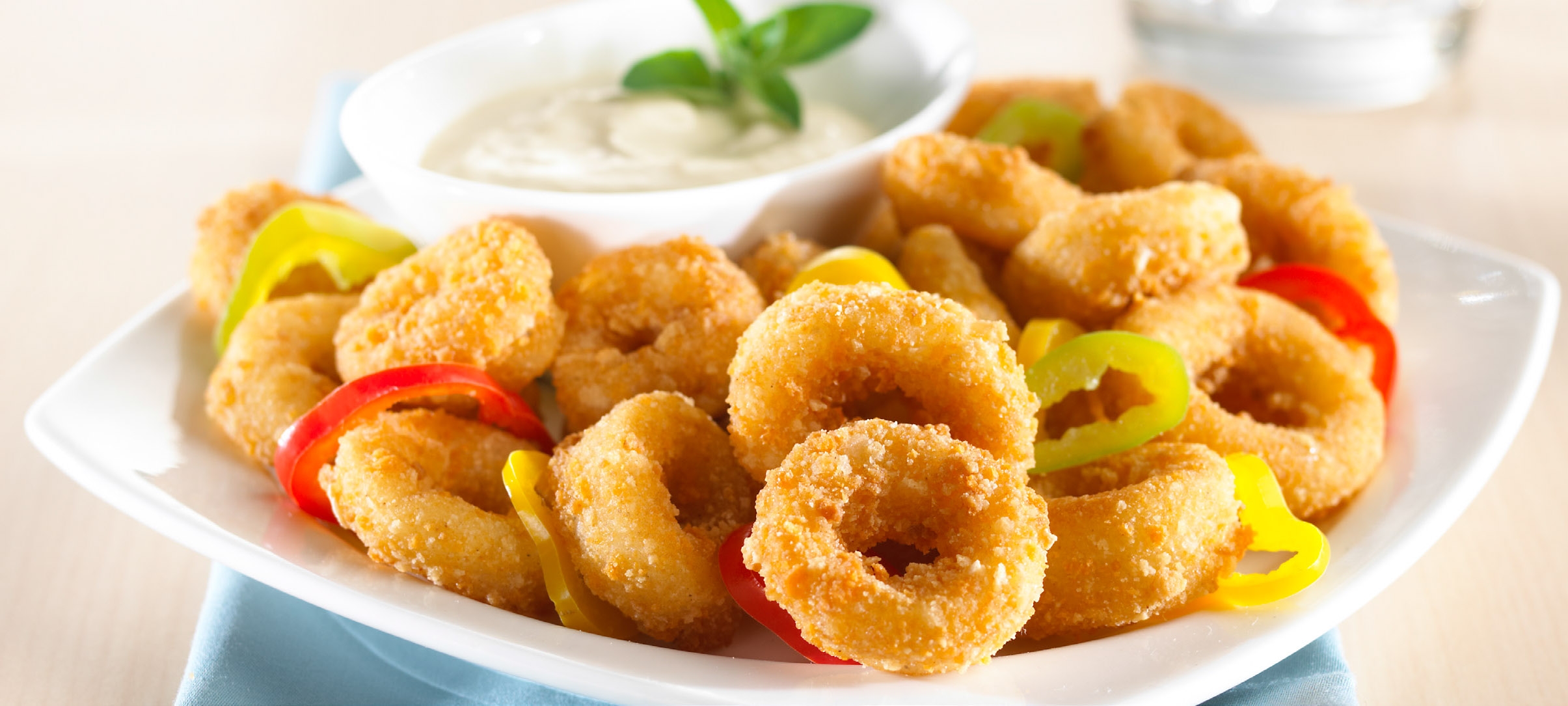 King and Prince Breaded Calamari Ring, 2.5 Pound -- 4 per case.