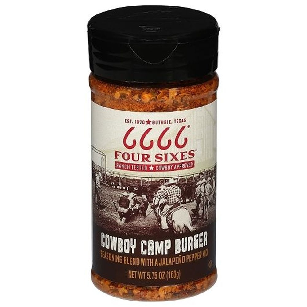 Four Sixes Ranch Cowboy Camp Burger Seasoning Blend, 5.75 Ounce -- 6 per case