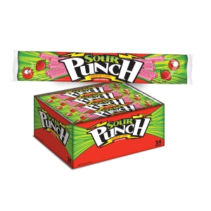 American Licorice Strawberry Sour Punch Straw Candy -- 288 per case.