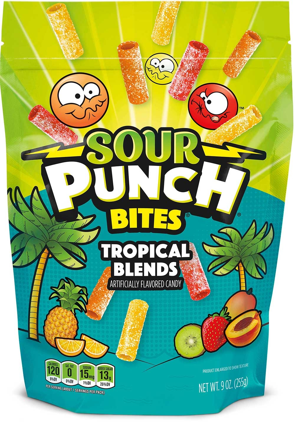 Sour Punch Bites - Tropical Blends, 9 Ounce -- 6 per case