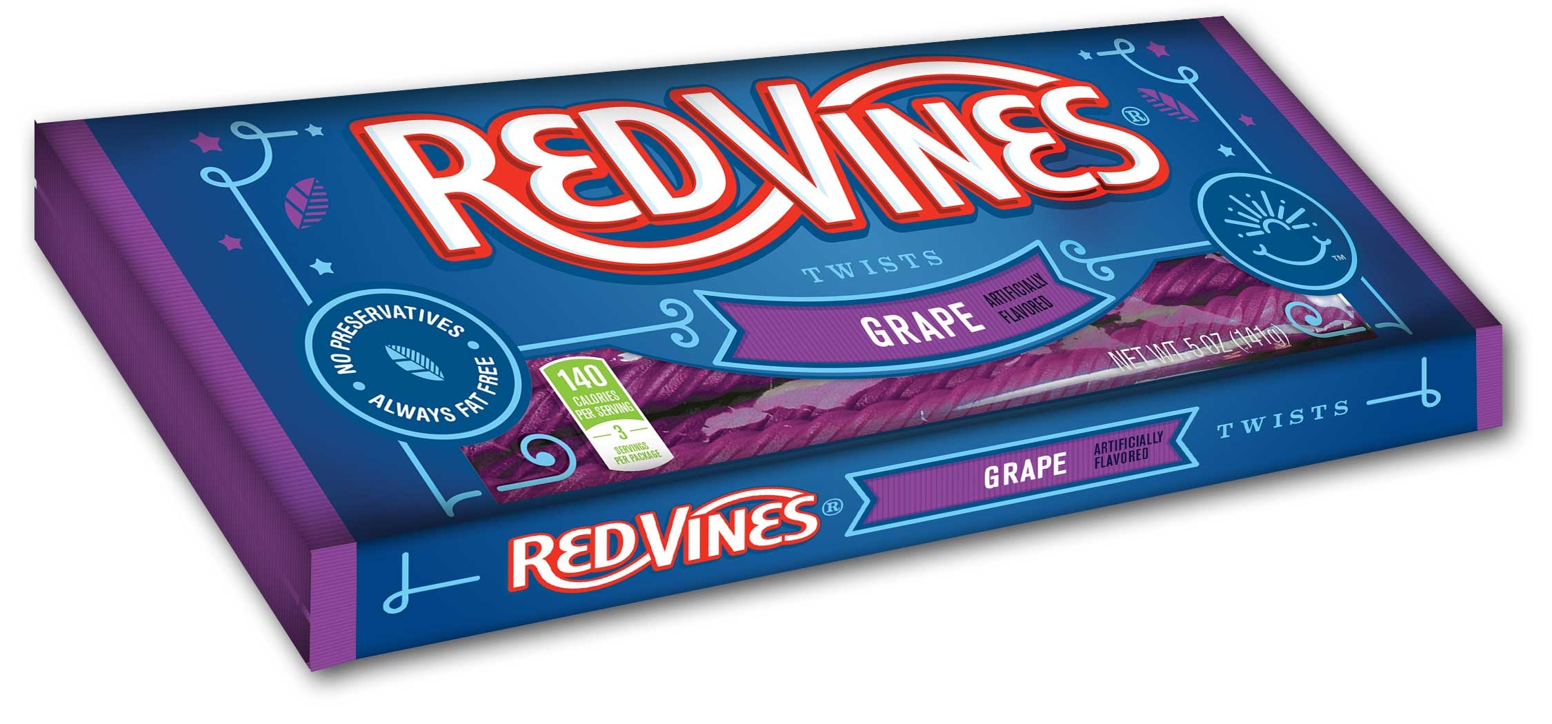 Grape Vines Purple Grape Twists - 5 oz. tray, 12 per case
