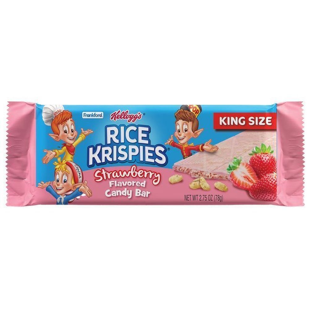 Frankford Kelloggs Rice Krispies King Size Strawberry Candy Bar, 2.75 Ounce -- 108 per case