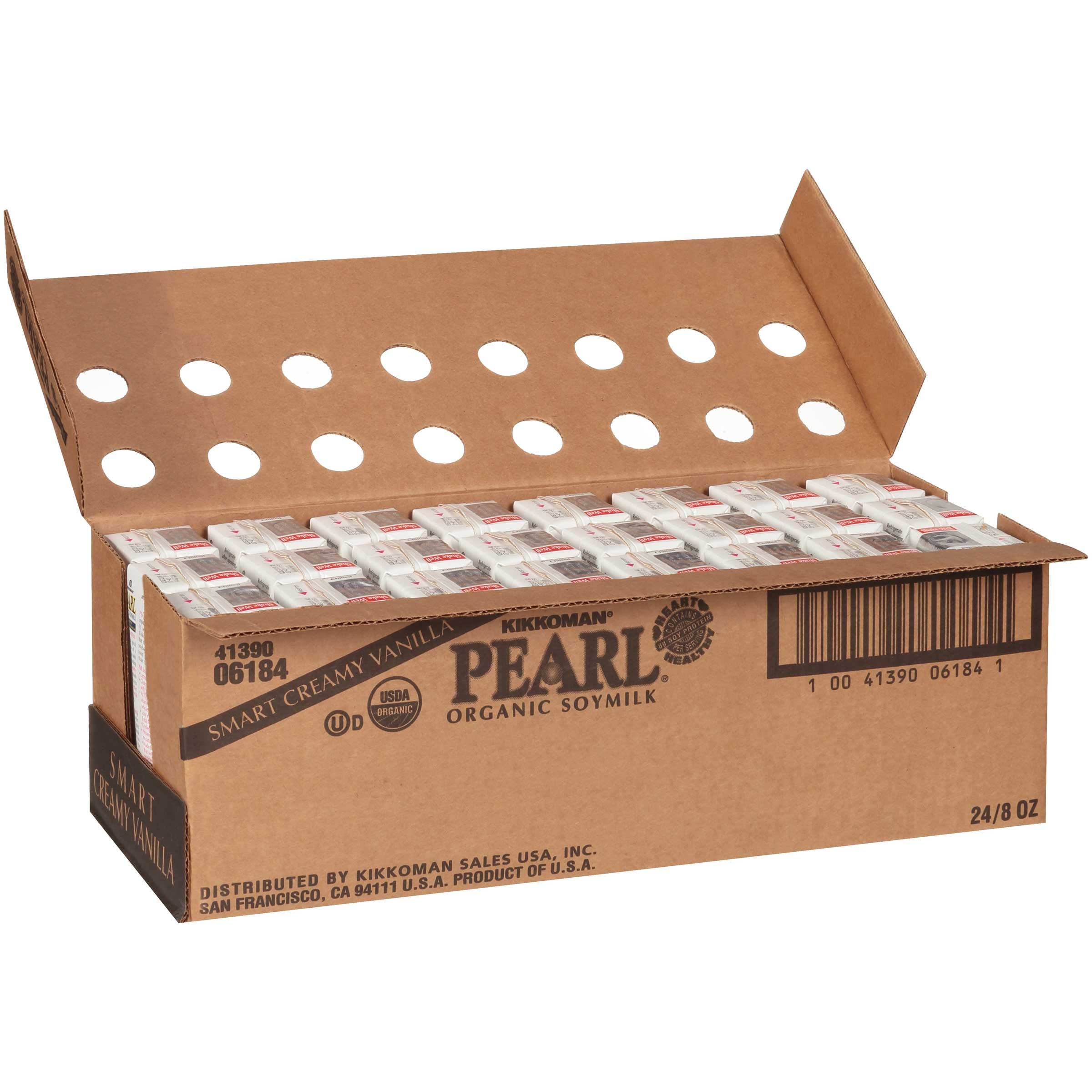 Pearl Organic Smart Creamy Vanilla Soymilk, 8 Fluid Ounce -- 24 per case.