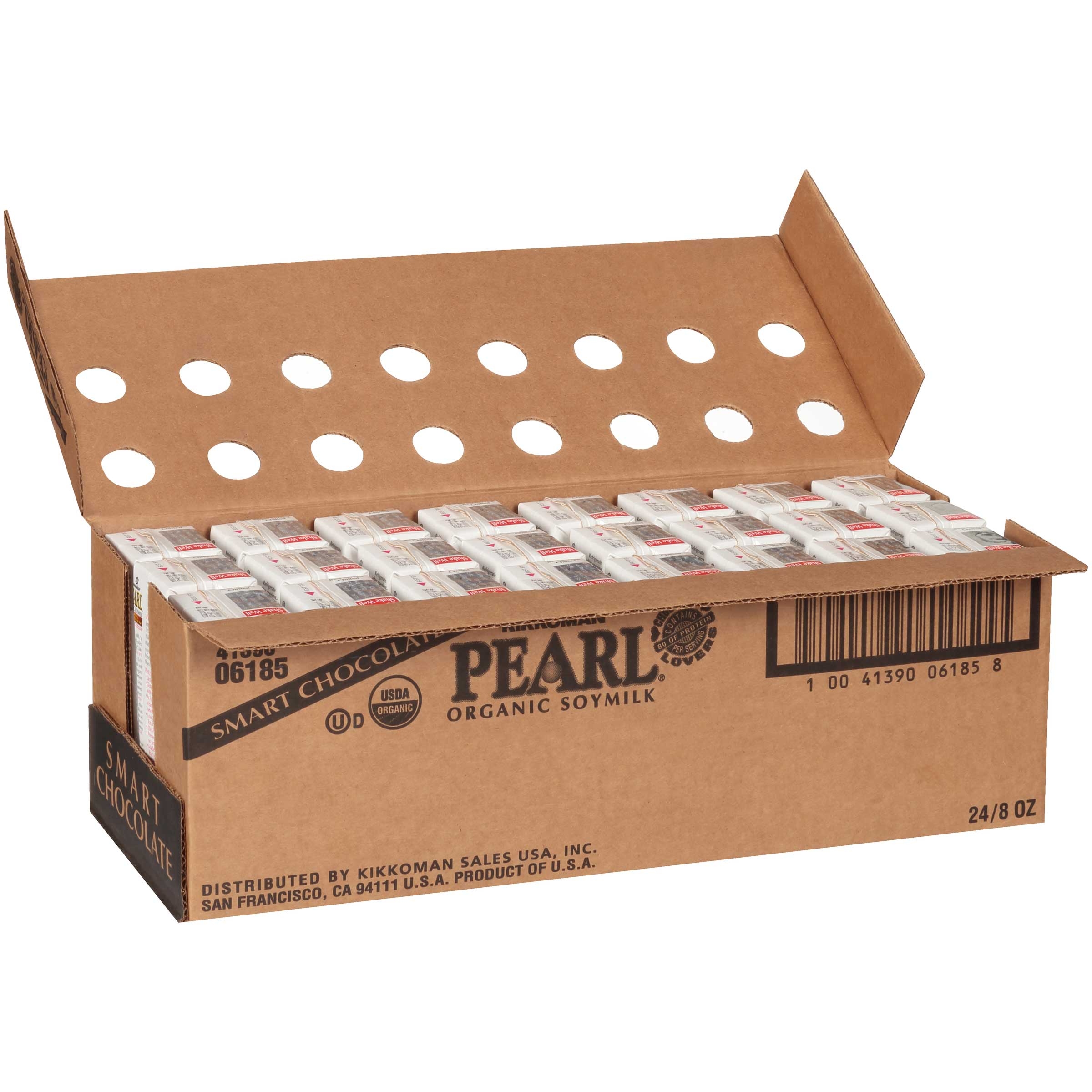 Kikkoman Pearl Organic Smart Chocolate Soymilk, 8 Fluid Ounce -- 24 per case.