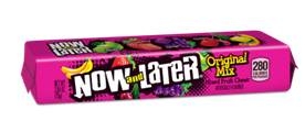 Now and Later Original Assorted Square Shaped Fruit Flavored Candy, 2.44 Ounce -- 288 per case.