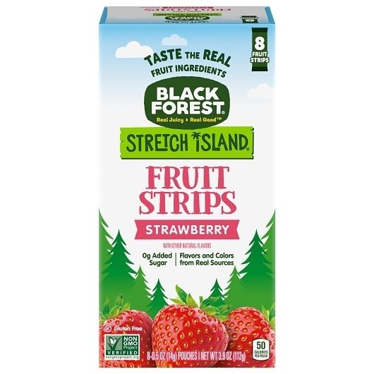 Stretch Island Black Forest Strawberry Fruit Strips, 4 Ounce -- 6 per case