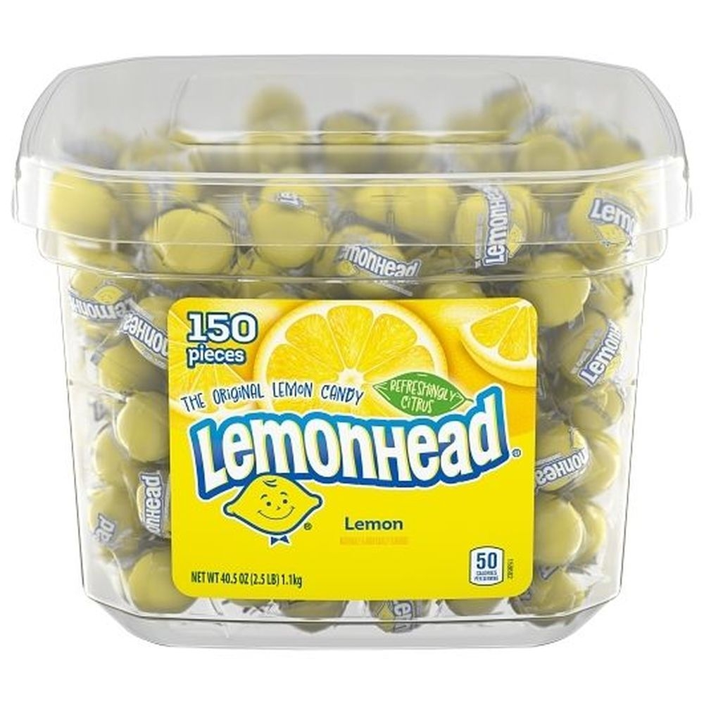 Lemonhead Lemon Candy, 40.5 Ounce Tub -- 4 per case