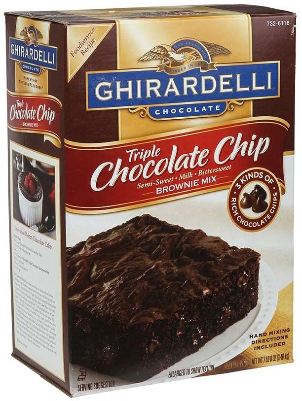 Continental Mills Ghirardelli Triple Chocolate Chip Brownie Mix, 120 Ounce -- 4 per case